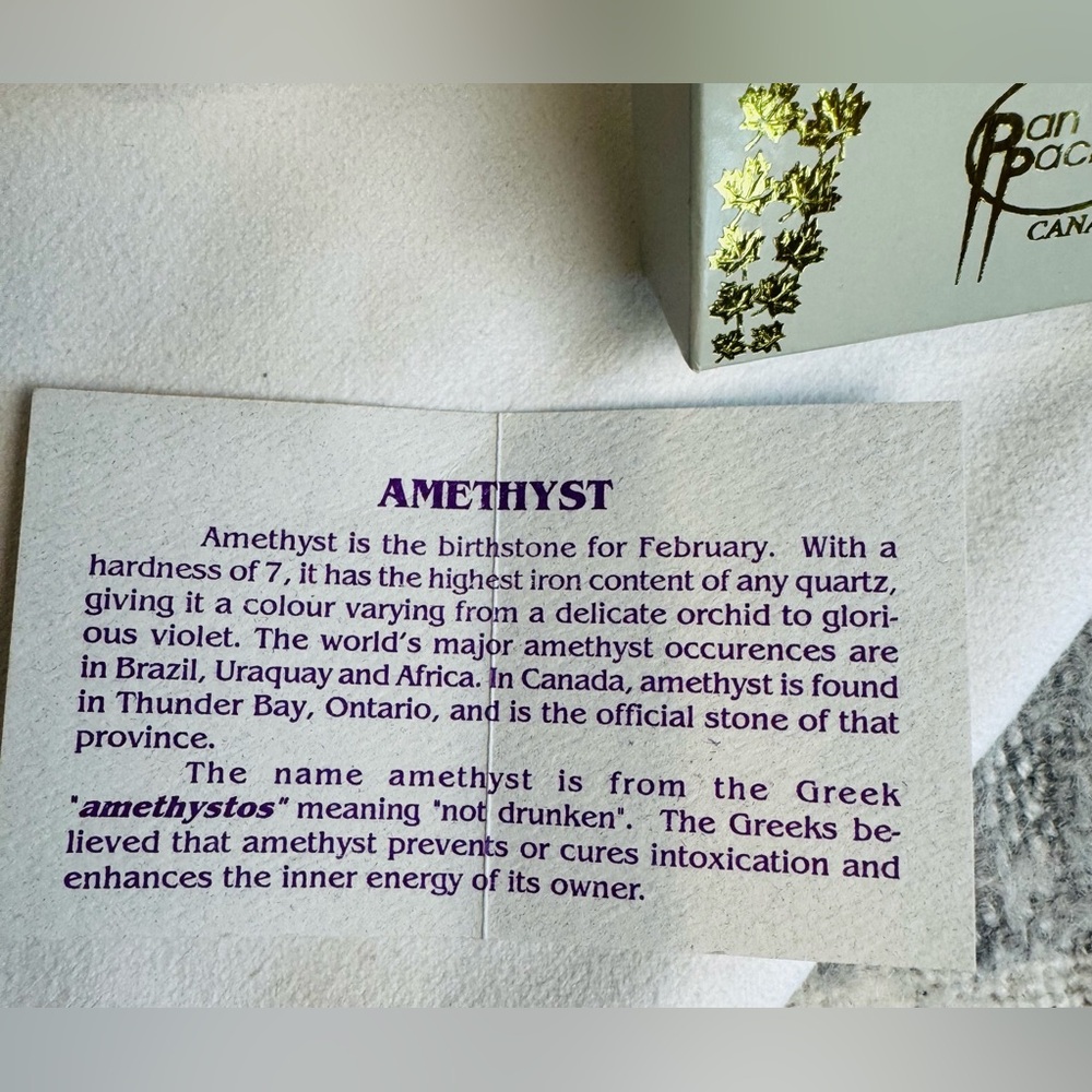 Amethyst,Jade, Rose Quartz Stud Earrings Set from Pan Pacific Vancouver BC NWOT - Picture 4 of 12